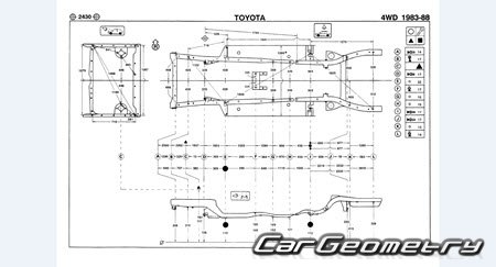 Toyota Sprinter Carib (AL25G) 1982-1988 (RH Japanese market) Body dimensions