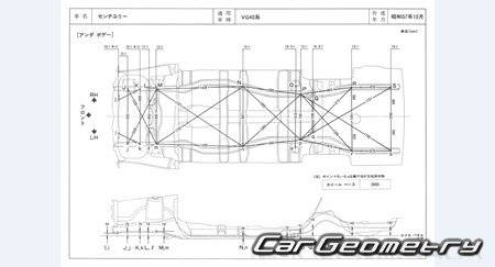 Toyota Century (VG40 VG45) 19821997 (RH Japanese market) Body dimensions