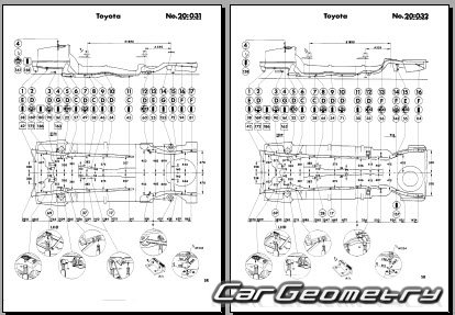 Toyota Corsa & Corolla II & Tercel (AL20) 1982-1989 (RH Japanese market) Body dimensions