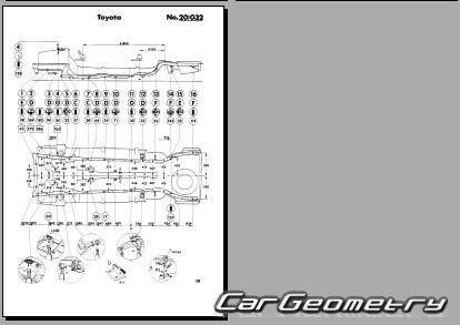 Toyota Corsa & Corolla II & Tercel (AL20) 1982-1989 (RH Japanese market) Body dimensions