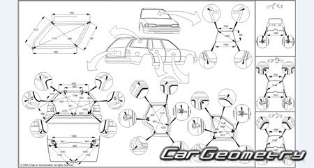 Honda Accord (CB6 CB9) 1991-1994 (RH Japanese market) Body dimensions