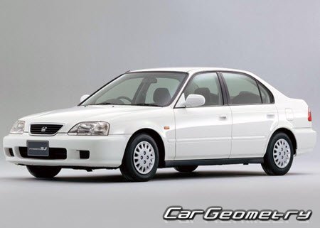 Honda Integra SJ (EK3) 1996-2001 (RH Japanese market) Body dimensions