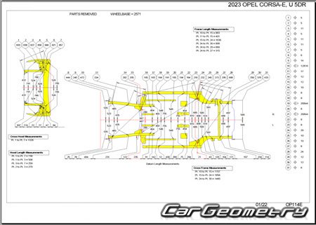 Opel Corsa-e (F) 20192026 (5DR Hatchback) Body dimensions