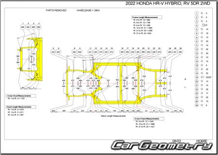    Honda HR-V (RV) 2021-2028 Body dimensions