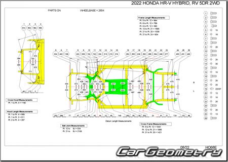    Honda HR-V (RV) 2021-2028 Body dimensions