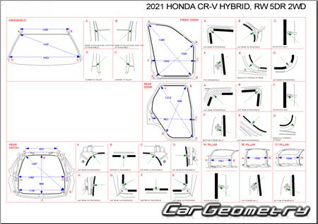   Honda CR-V Hybrid (RT RW) 2017-2023 Body dimensions