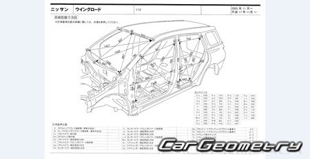 Nissan Wingroad (Y12) 20052018 (RH Japanese market) Body dimensions