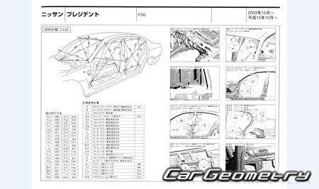   Nissan President (PGF50) 2003-2010 (RH Japanese market) Body dimensions