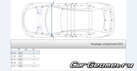   Nissan Fuga Hybrid (HY51) 2010-2017 (RH Japanese market) Body dimensions