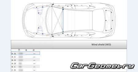   Nissan Fuga Hybrid (HY51) 2010-2017 (RH Japanese market) Body dimensions