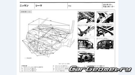   Nissan Cima (F50) 2001-2010 (RH Japanese market) Body dimensions