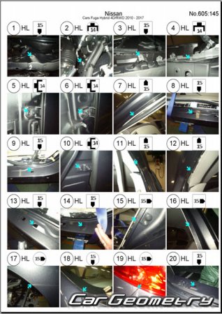   Nissan Fuga Hybrid (HY51) 2010-2017 (RH Japanese market) Body dimensions