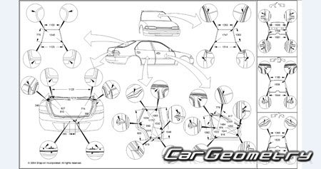 Chrysler 300M (LH) 19982004 Body dimensions