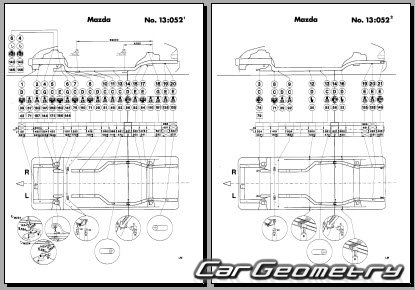 Mazda Lantis (CB) 1993-1997 (RH Japanese market) Body dimensions