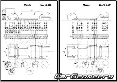 Mazda Lantis (CB) 1993-1997 (RH Japanese market) Body dimensions