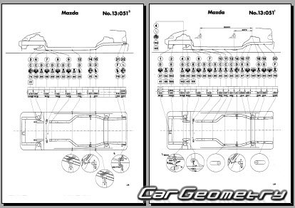 Mazda Familia (BH) 1994-1996 (RH Japanese market) Body dimensions