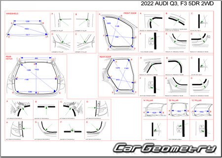 Audi Q3 (F3N) 2019-2024 Body dimensions