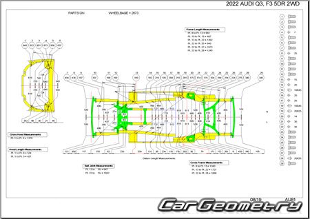 Audi Q3 (F3N) 2019-2024 Body dimensions