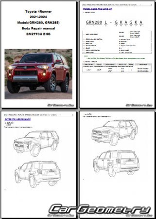   Toyota 4Runner 2021-2024 Collision shop manual