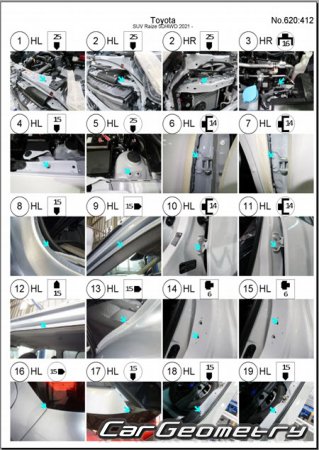   Toyota Raize (A250) 2022-2028 Body Repair Manual