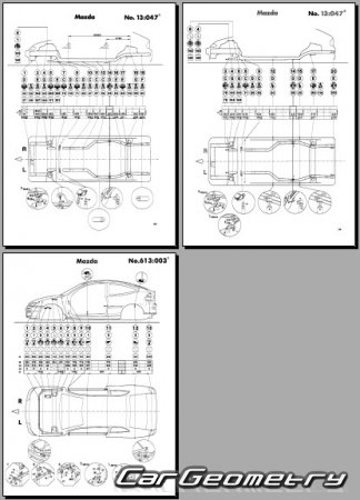 Mazda Familia (BH) 1994-1996 (RH Japanese market) Body dimensions