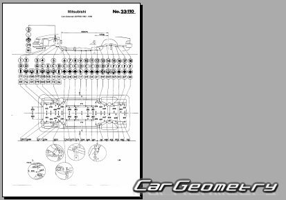 Mitsubishi Debonair (S22A S27A) 19921999 (RH Japanese market) Body dimensions