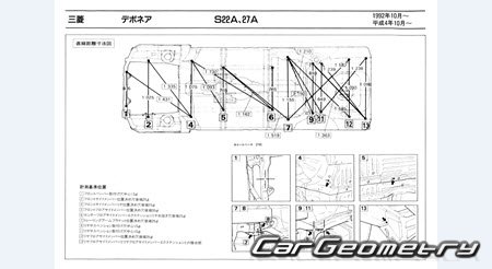 Mitsubishi Debonair (S22A S27A) 19921999 (RH Japanese market) Body dimensions