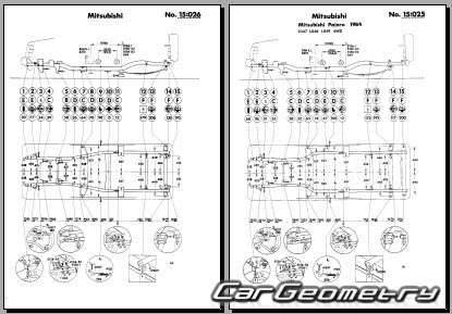 Mitsubishi Pajero 1982-1990 (RH Japanese market) Body dimensions