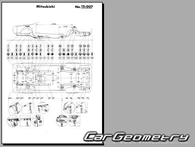 Mitsubishi Eterna & Galant Estate 1980-1984 (RH Japanese market) Body dimensions