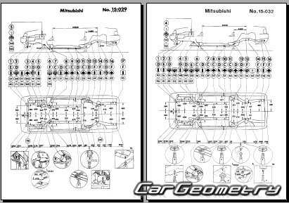 Mitsubishi Eterna & Galant 19871992 (RH Japanese market) Body dimensions