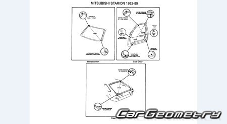 Mitsubishi Starion 1982-1988 (RH Japanese market) Body dimensions