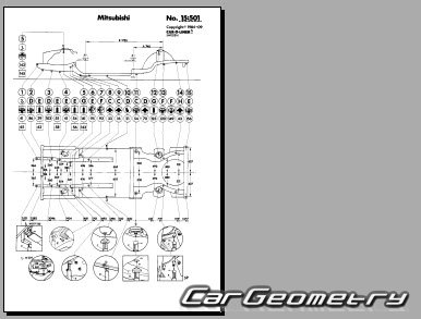 Mitsubishi Starion 1982-1988 (RH Japanese market) Body dimensions