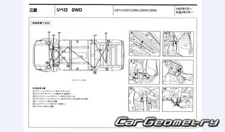 Mitsubishi Libero (CB CD) 1992-2002 (RH Japanese market) Body dimensions