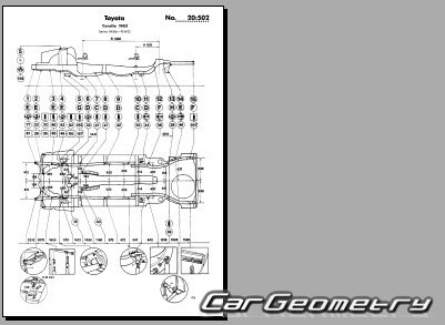 Toyota Corolla Levin & Sprinter Trueno 1983-1987 (RH Japanese market) Body dimensions