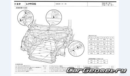 Lexus IS350 IS250 20052012 (RH Japanese market) Body dimensions