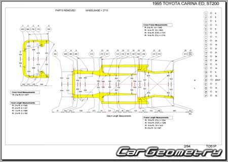 Toyota Carina ED (T200) 1993-1998 (RH Japanese market) Body dimensions