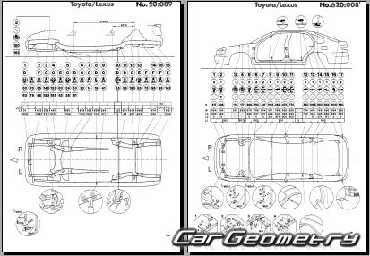 Toyota Carina & Corona (T190) 1992-1996 (RH Japanese market) Body dimensions