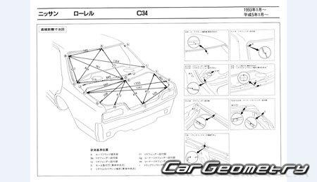 Nissan Laurel (C34) 1993-1997 (RH Japanese market) Body dimensions