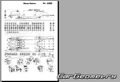 Nissan Sunny & Laurel Spirit (B11) 1981-1985 (RH Japanese market) Body dimensions