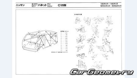 Nissan Vanette (C120) 1980-1985 (RH Japanese market) Body dimensions