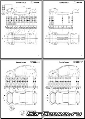 Toyota Vitz (SCP10 NCP10 NCP15) 1999-2005 (RH Japanese market) Body dimensions