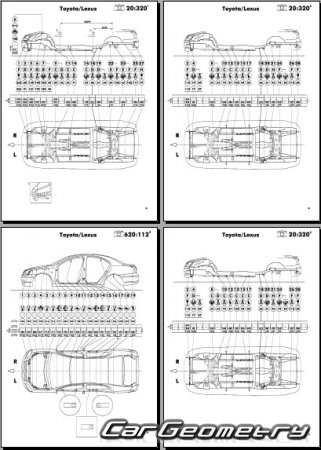 Toyota Avensis (T250) 2002-2010 (RH Japanese market) Body dimensions