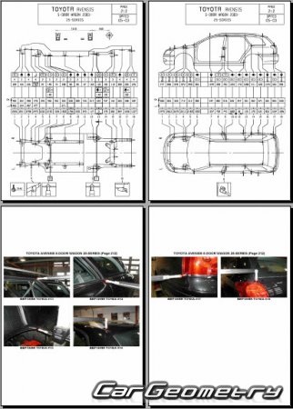 Toyota Avensis (T250) 2002-2010 (RH Japanese market) Body dimensions