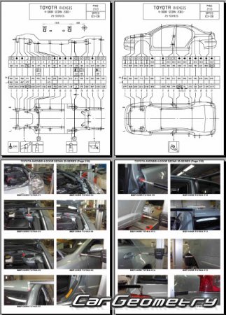 Toyota Avensis (T250) 2002-2010 (RH Japanese market) Body dimensions