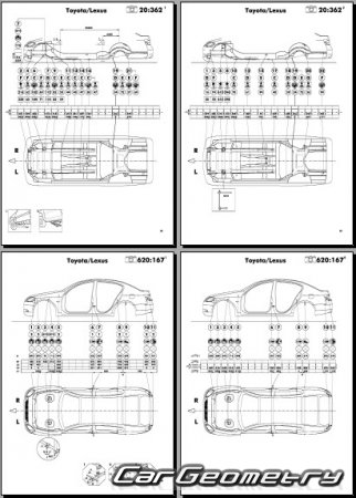 Lexus GS350 GS430 GS460 2005-2012 (RH Japanese market) Body dimensions