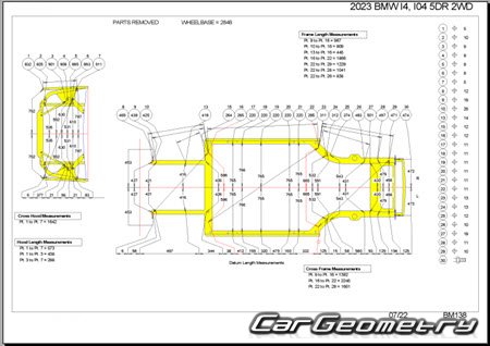   BMW I4 (G26) 2021-2028 Body dimensions