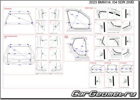   BMW I4 (G26) 2021-2028 Body dimensions