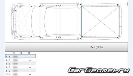 Dodge  Ram 2500 (Crew Cab 6.4 Bed) 2019-2025 Body dimensions