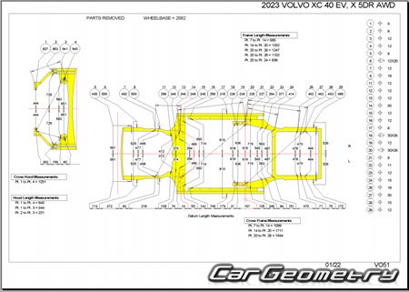   Volvo XC40 (EX40) Recharge 2020-2028 Body dimensions