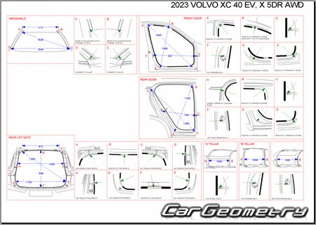   Volvo XC40 (EX40) Recharge 2020-2028 Body dimensions